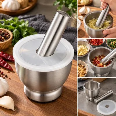 Stainless Steel Mortar and Pestle Set